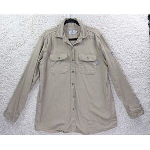 Tyndale FR Flame Resistant Womens XL Regular Tan Work Shirt Button Up Workwear